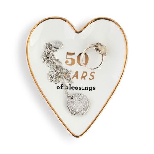 50 Years Art Heart Trinket Dish slide 