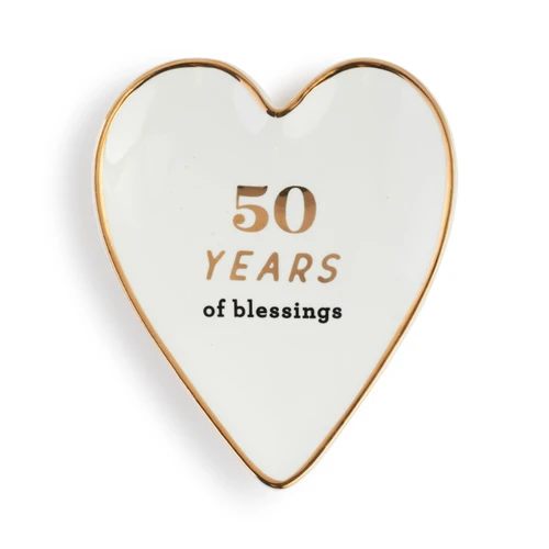 50 Years Art Heart Trinket Dish slide 