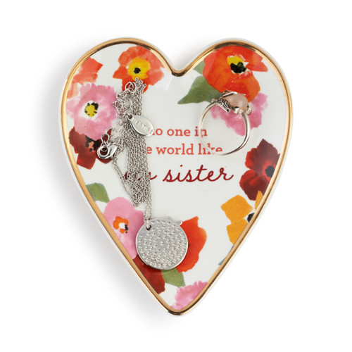 My Sister Art Heart Trinket Dish slide 