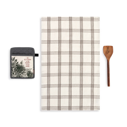 Floral Hot Pad & Towel with Spatula Set slide 