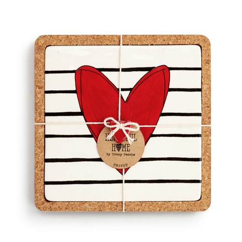 Red Heart Cork Base Trivet slide 