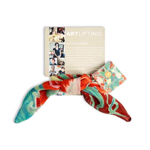 ArtLifting Neckerchief - Floral Stripes slide 