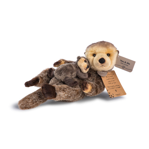 Animalcraft Otter and Baby Stuffed Animal  13" x 6" slide 
