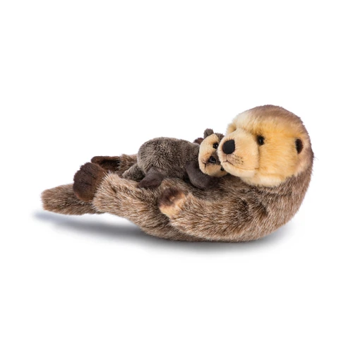 Animalcraft Otter and Baby Stuffed Animal  13" x 6" slide 