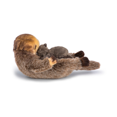 Animalcraft Otter and Baby Stuffed Animal  13" x 6" slide 