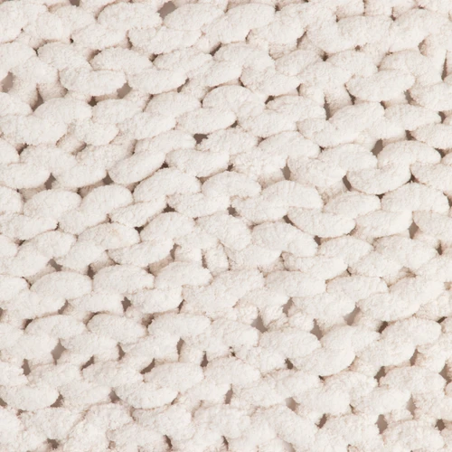 Comfort Collection Cream Chunky Knit Throw Blanket 65" x 70" slide 