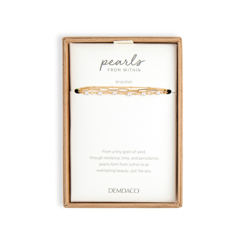Pearls From Within Gold Chain Adjustable Bracelet 7" slide 
