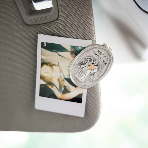 Guardian Angel Collection Watch Over Me Visor Clip 1.5" x 2" slide 