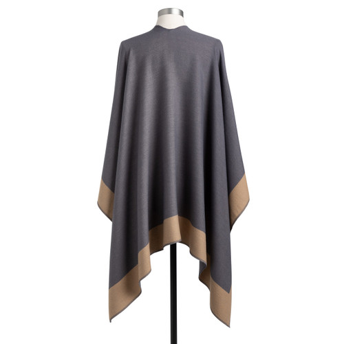 Reversible Kimono - Camel and Gray slide 