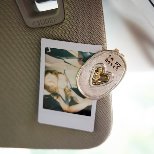 Guardian Angel Collection In My Heart Visor Clip 1.5" x 2" slide 