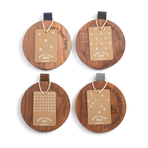 Wood Coaster Beer Set - 4 slide