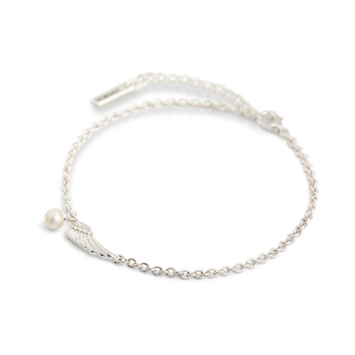 Dainty Wing Bracelet - Silver slide 