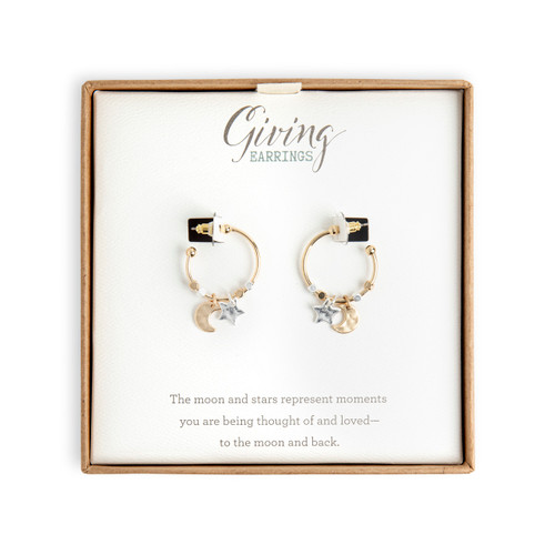 Giving Earrings - Moon and Stars slide 