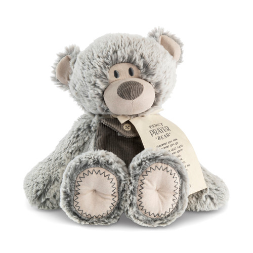 Gray Pocket Prayer Bear 11" slide 