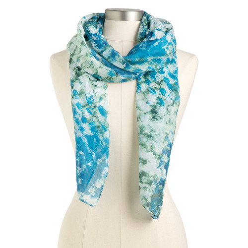 ArtLifting Rectangle Scarf White Flowers slide 