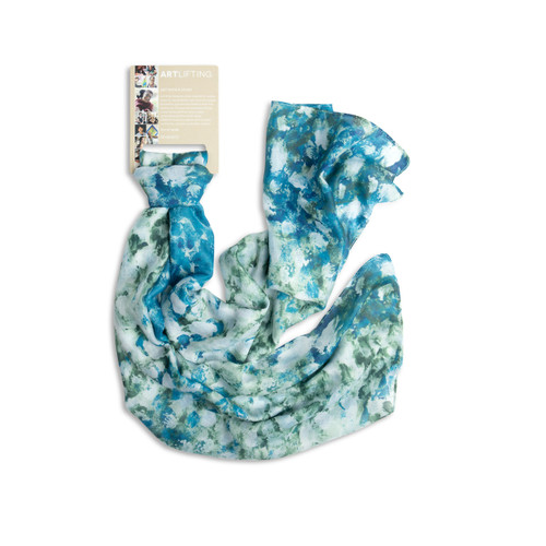 ArtLifting Rectangle Scarf White Flowers slide 