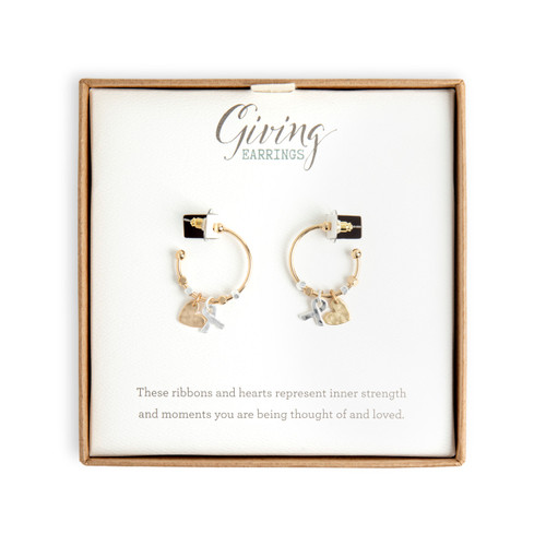 Giving Earrings - Heart and Ribbon slide 