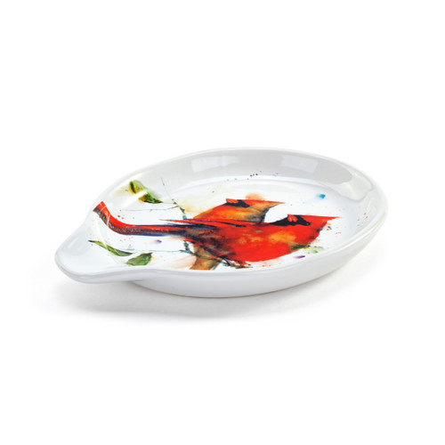 Cardinal Pair Oval Spoon Rest slide 