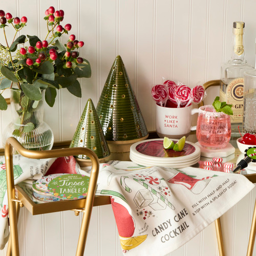 Uncork & Unwind Santa & Elf Stoneware Mug and Glass Set slide 