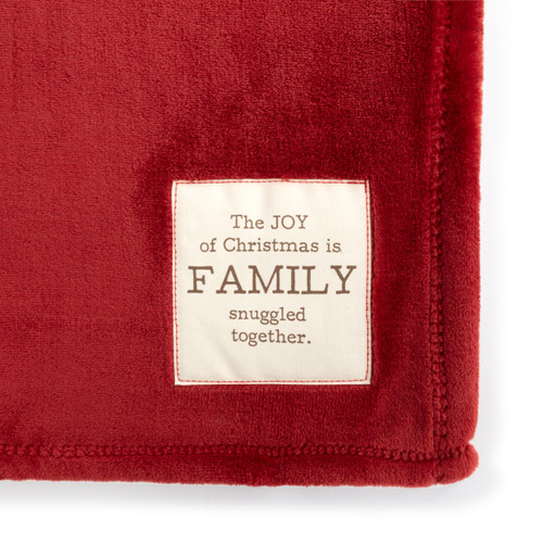 Cozy Time Red Family Christmas Joy Mega Blanket 60" x 120" slide 