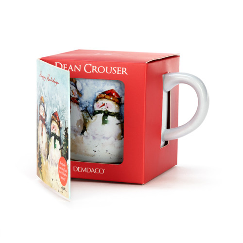 Snowmen Winter Scene Mug and Card Set slide 