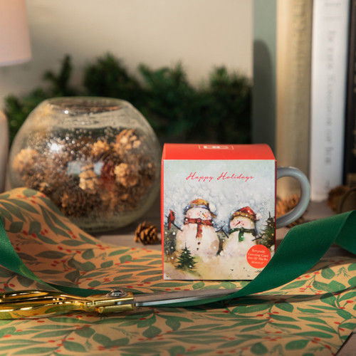 Snowmen Winter Scene Mug and Card Set slide 