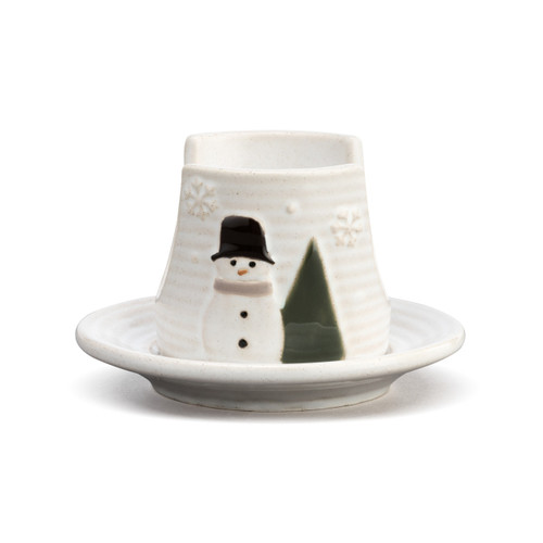 Snow Day Ceramic Soap and Sponge Holder slide 