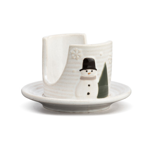 Snow Day Ceramic Soap and Sponge Holder slide 