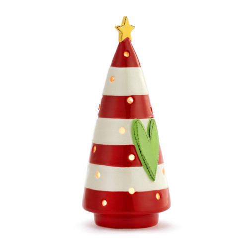 Ceramic Tree - Red & White Stripes slide 