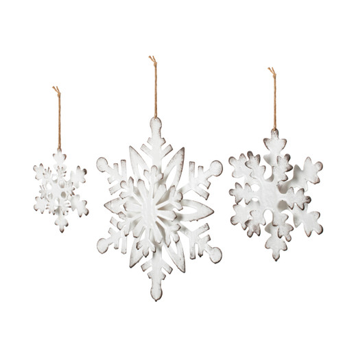 Oversized Metal Snowflake Ornaments  slide 