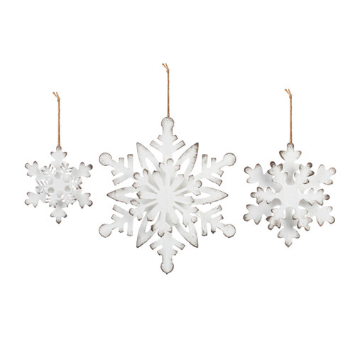 Oversized Metal Snowflake Ornaments  slide 