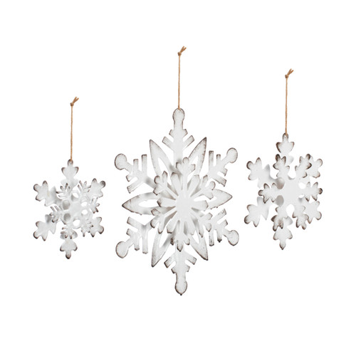 Oversized Metal Snowflake Ornaments  slide 