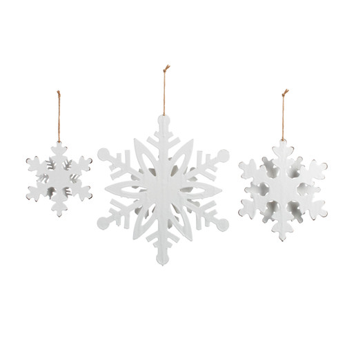 Oversized Metal Snowflake Ornaments  slide 
