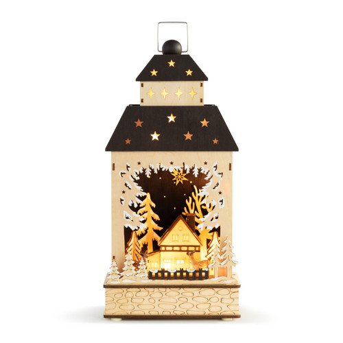 Lit Holiday Woods Lantern slide 