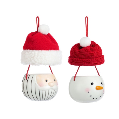 Christmas Character Hat Ornaments - 2 Assorted slide 