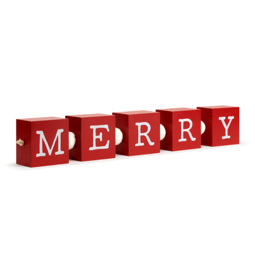 Merry Wood Block Letters slide 