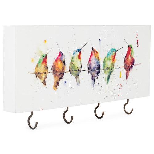 Hummingbirds on a Wire Key Holder slide 