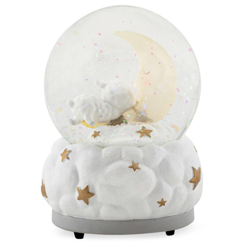 Lamb and Moon Musical Snow Globe slide 