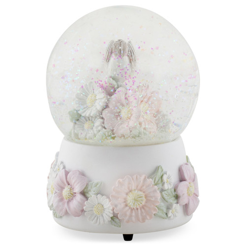 Chickadee Flowers Musical Snow Globe slide 