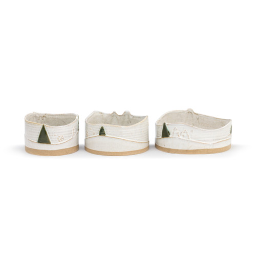 Snowmen Ceramic Stacking Bowls - Set of 3 slide 
