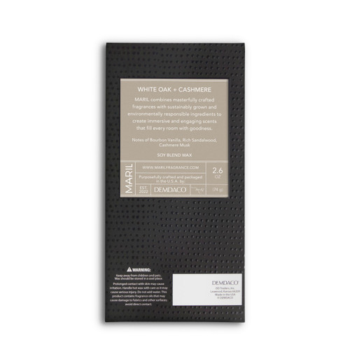 White Oak + Cashmere 2.6 oz. Wax Melt - MARIL slide