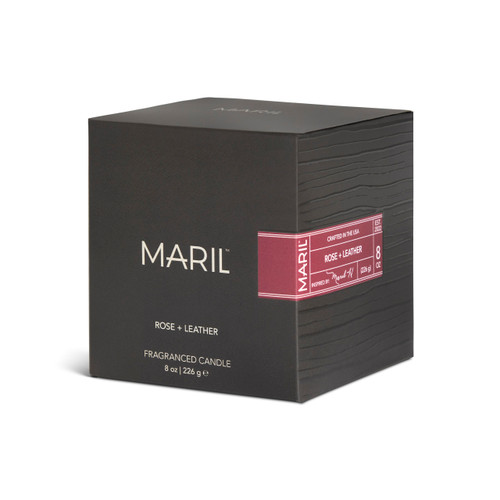 MARIL® Fragrance Rose + Leather Candle 8oz slide 