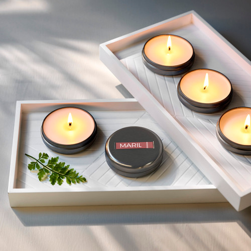 Pink Pomelo + Aloe 1.75 oz. Demi Travel Candle - MARIL slide 