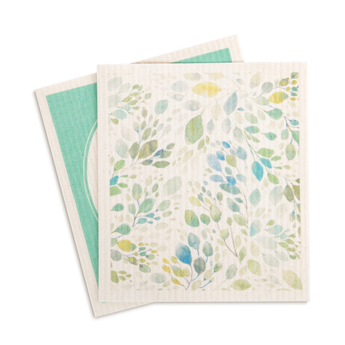 Biodegradable Dish Cloths Set of 2 - Spring Leaves slide 
