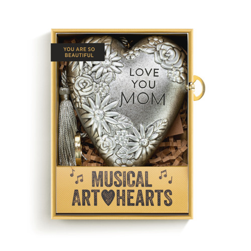 Love You Mom Musical Sculpted Art Heart slide 