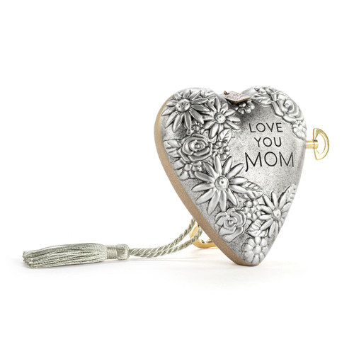 Love You Mom Musical Sculpted Art Heart slide 