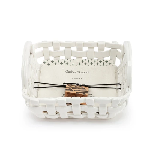 Gather 'Round White Friends & Family Goodie Basket With Towel slide 