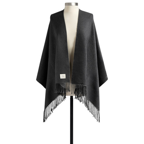 Giving Collection Charcoal Gray Fringed Giving Wrap slide 