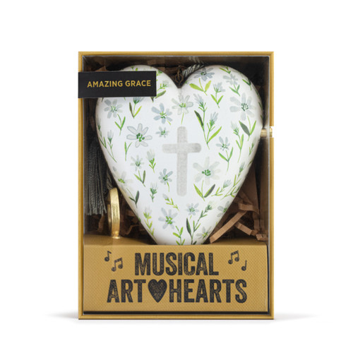 Art Hearts Musical Amazing Grace Faith Art Heart 3.5" x 3.5" slide 