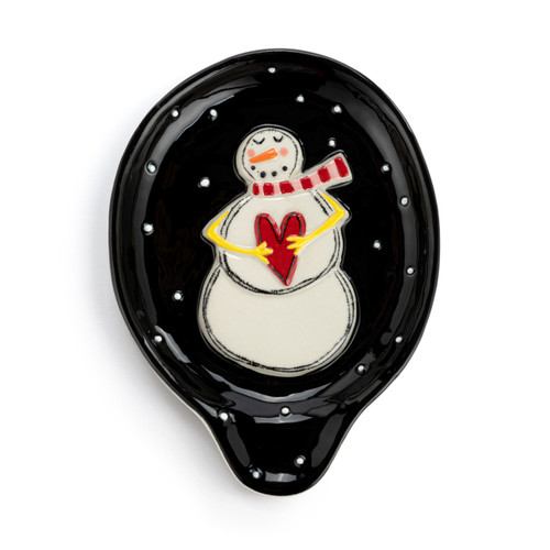 Snowman Polka Dot Spoon Rest slide 